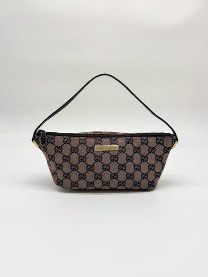 Gucci Brown GG Monogram Mini Pochette Bag