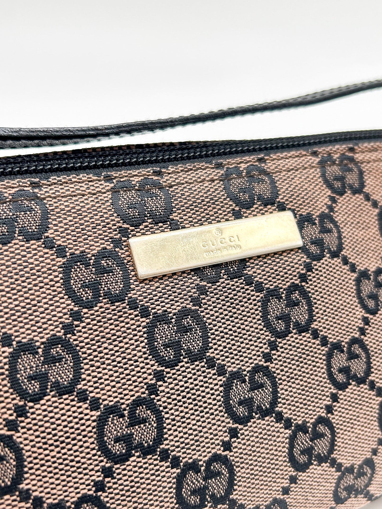 Gucci Brown GG Monogram Mini Pochette Bag