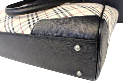 Burberry Shoulder Bag - BURBERRY Women Bag Check Plaid Jacquard