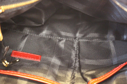 BURBERRY Red Canvas Shoulder Bag