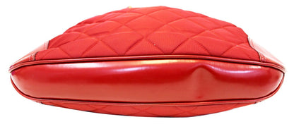 BURBERRY Red Canvas Shoulder Bag
