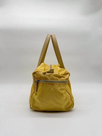 Prada Yellow Tessuto Nylon Tote Bag