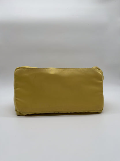 Prada Yellow Tessuto Nylon Tote Bag