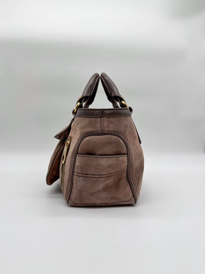 Celine Brown Suede Leather Boogie Bag