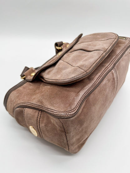 Celine Brown Suede Leather Boogie Bag