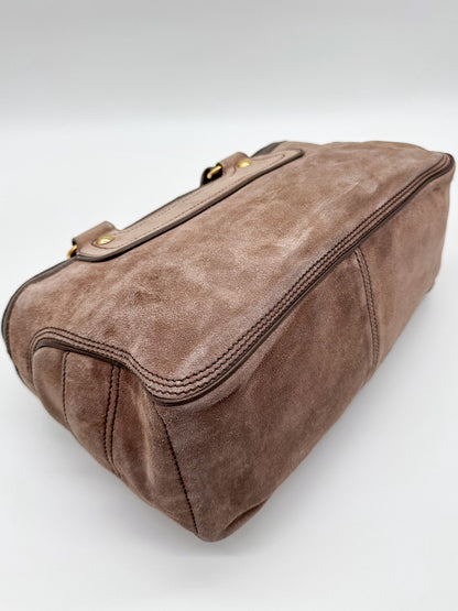 Celine Brown Suede Leather Boogie Bag
