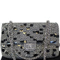 CHANEL Black/White Striped Medium Flap Shoulder Bag - Sale