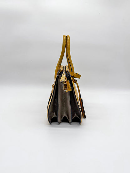 Miu Miu Mustard Yellow Shopper Tote Bag