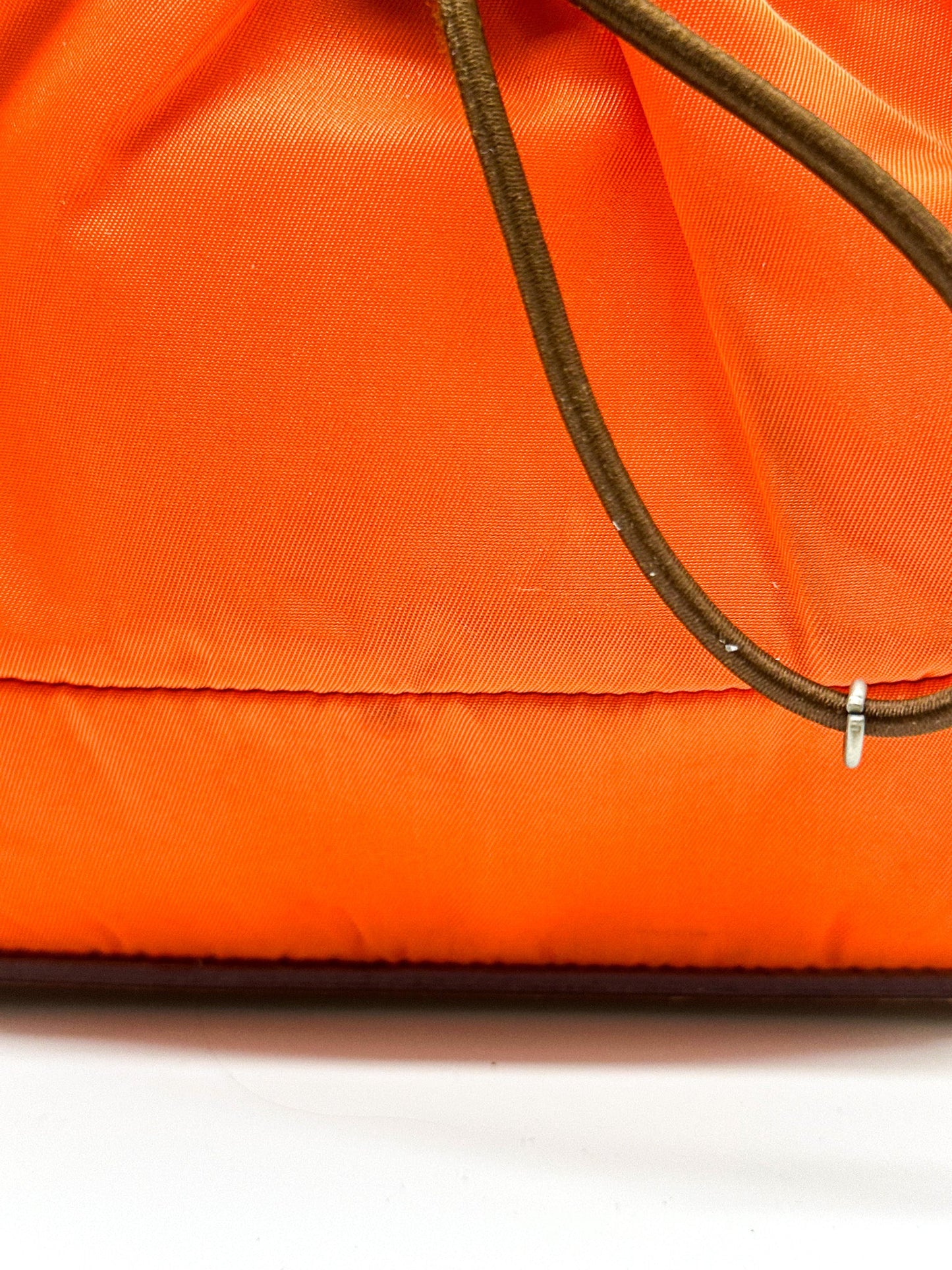 Prada Orange Nylon Shoulder Bag