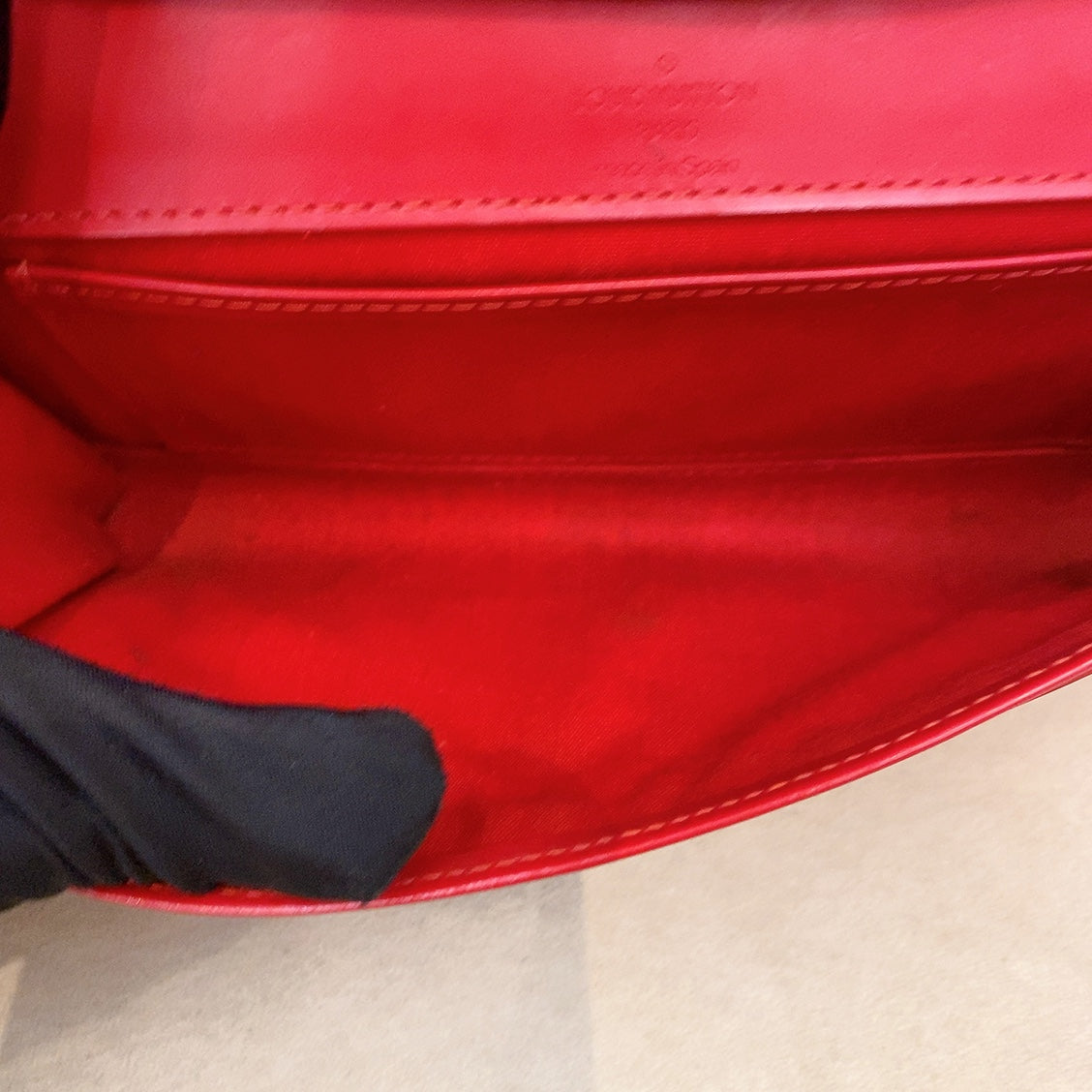 Louis Vuitton Epi Shoulder Bag in Red