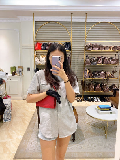 Louis Vuitton Epi Shoulder Bag in Red