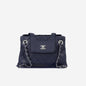 Chanel Accordion Shoulder Bag - Navy
