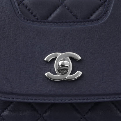 Chanel Accordion Shoulder Bag - Navy