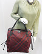 Burberry Buckleigh Packable Burgundy Nylon/Leather Tote  Shoulder Bag