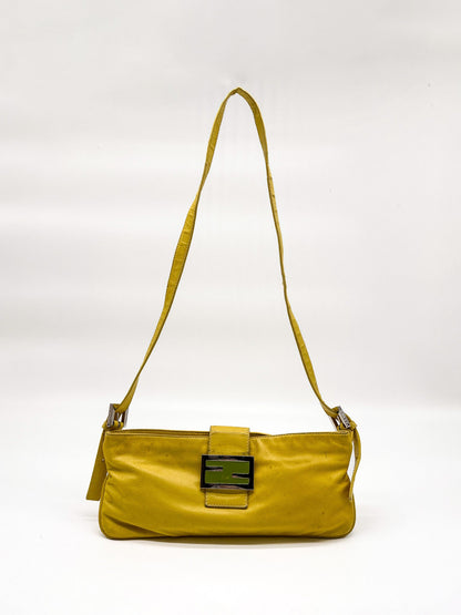 Fendi Yellow Baguette Shoulder Bag