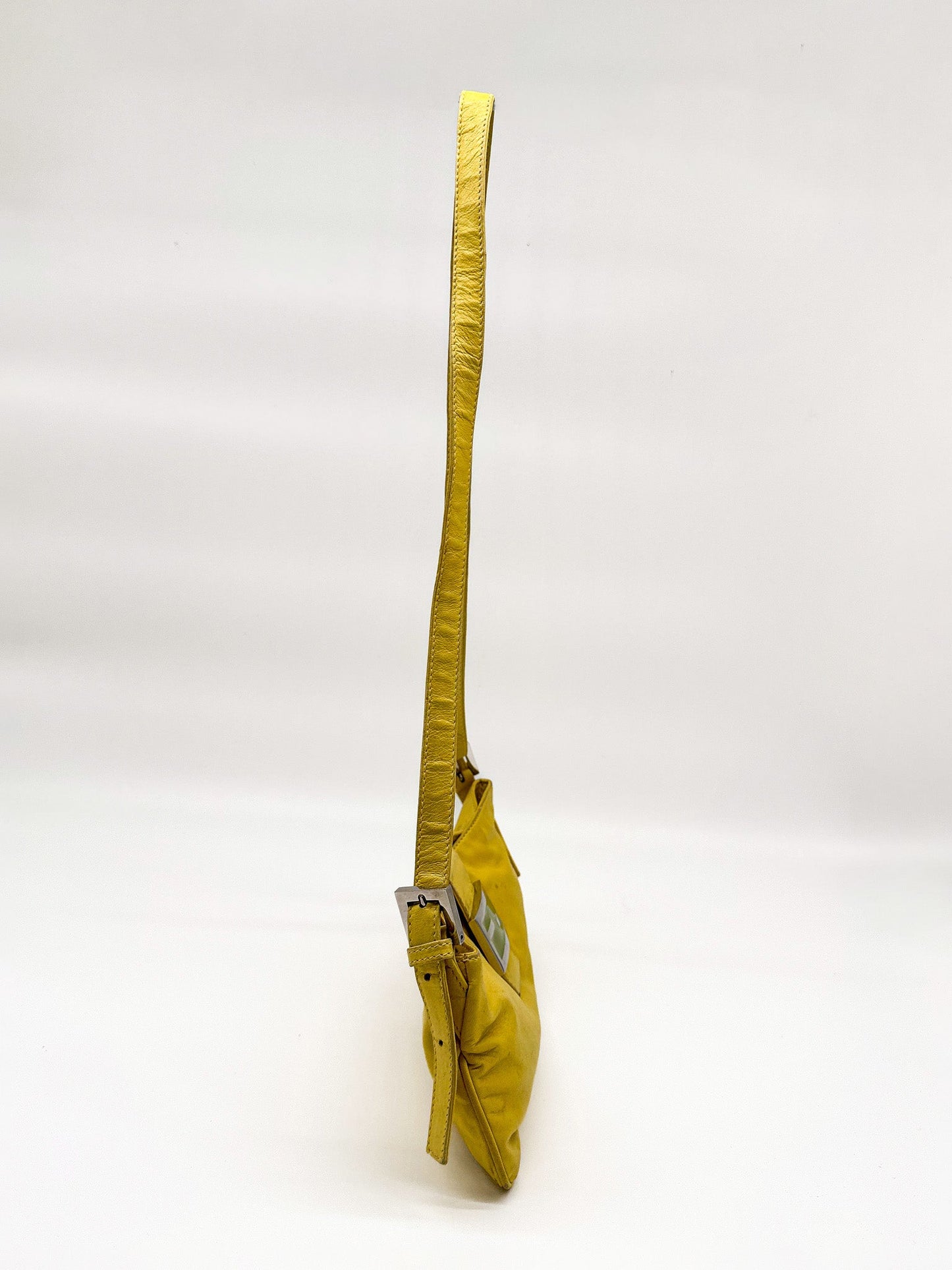 Fendi Yellow Baguette Shoulder Bag