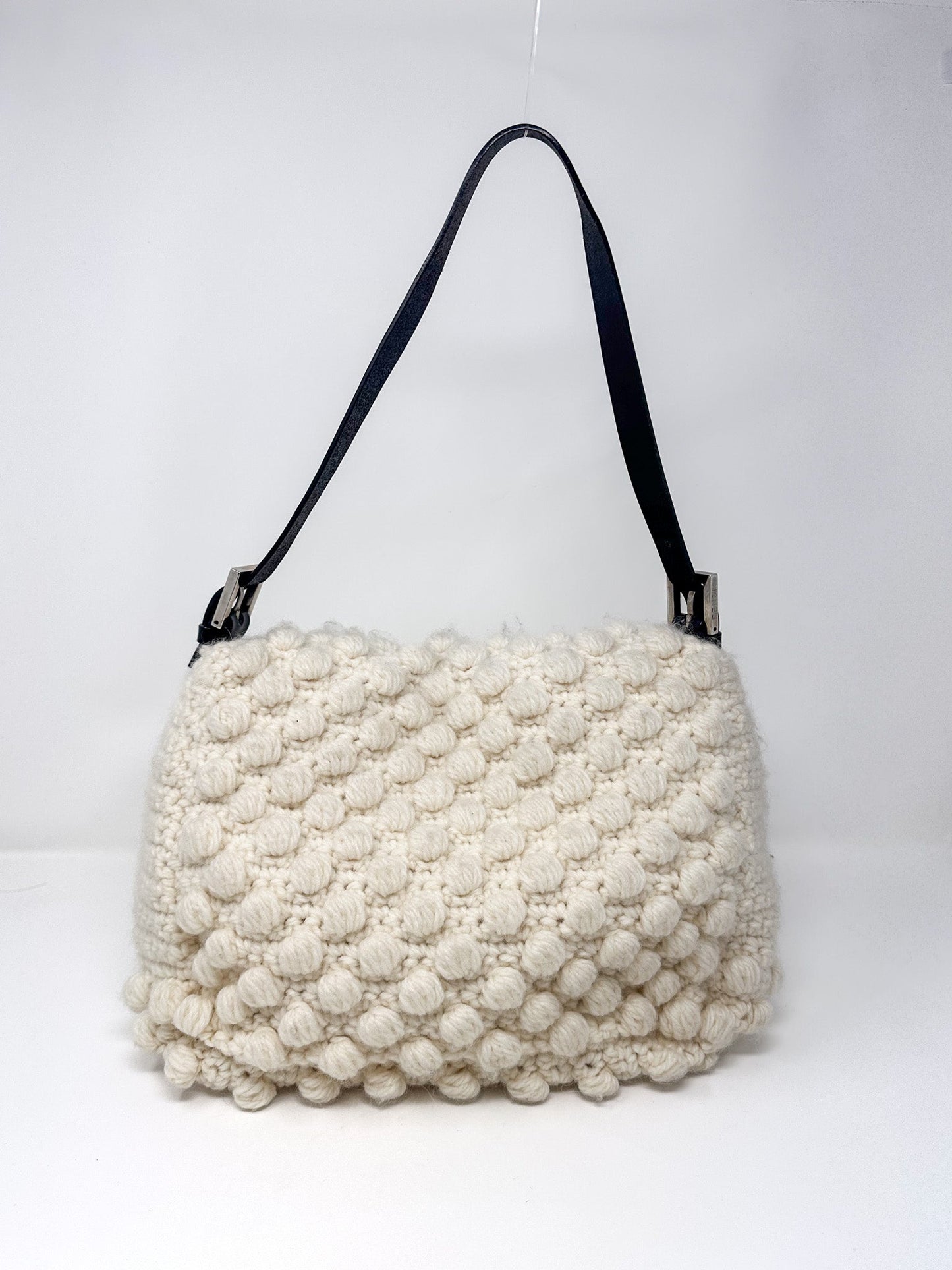 Fendi Fall 1999 Ready To Wear Ivory Knit Baguette