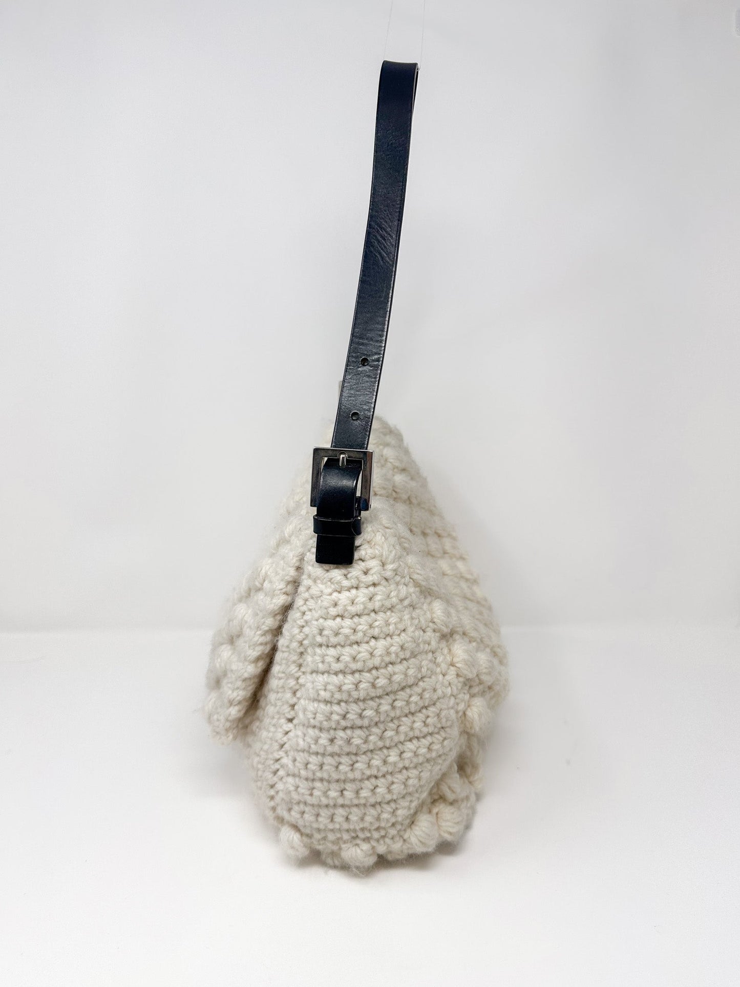 Fendi Fall 1999 Ready To Wear Ivory Knit Baguette