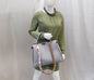 FENDI Peekaboo Essential Slate and Dark Blue Leather Shoulder Handbag