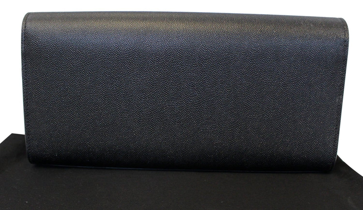 YVES SAINT LAURENT Kate Black Leather Clutch