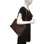 LOUIS VUITTON Flower Monogram Canvas Tote Shoulder Bag Cerise