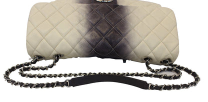 CHANEL Caviar Ombre Jumbo Single Flap Blanc White Shoulder Bag