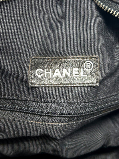 Chain Quilted Canvas Chain Ring Hobo Bag