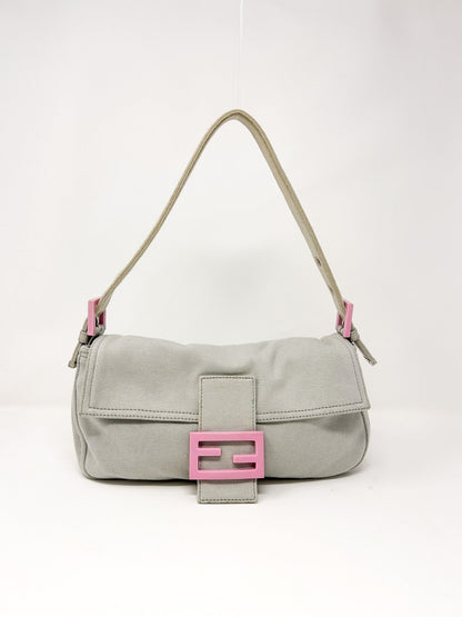 Fendi Baguette Cotton Shoulder Bag