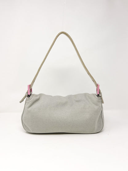 Fendi Baguette Cotton Shoulder Bag