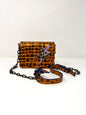 Vivienne Westwood Croc Embossed Chain Mini Crossbody Bag
