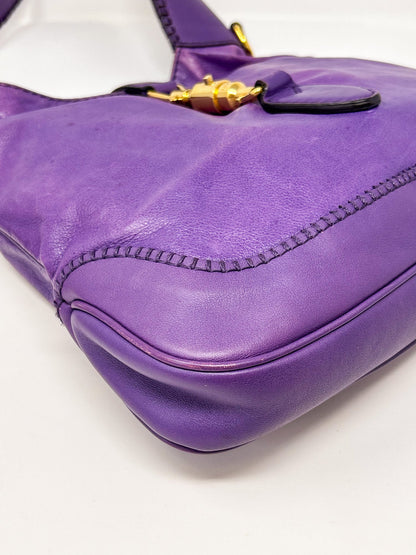 Gucci Purple Bamboo Jackie Shoulder Bag