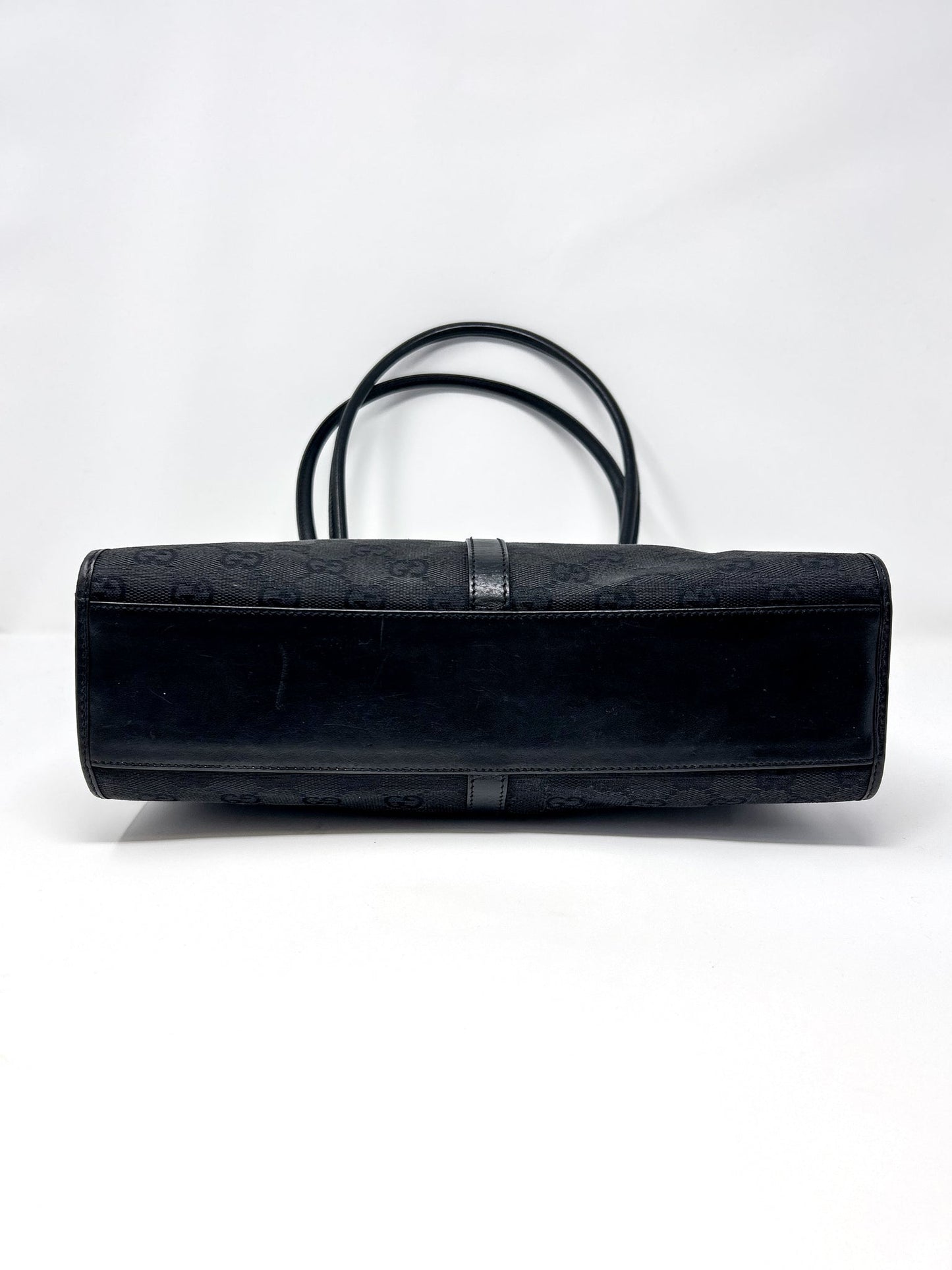Gucci Black GG Canvas Jackie Shoulder Bag