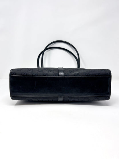 Gucci Black GG Canvas Jackie Shoulder Bag