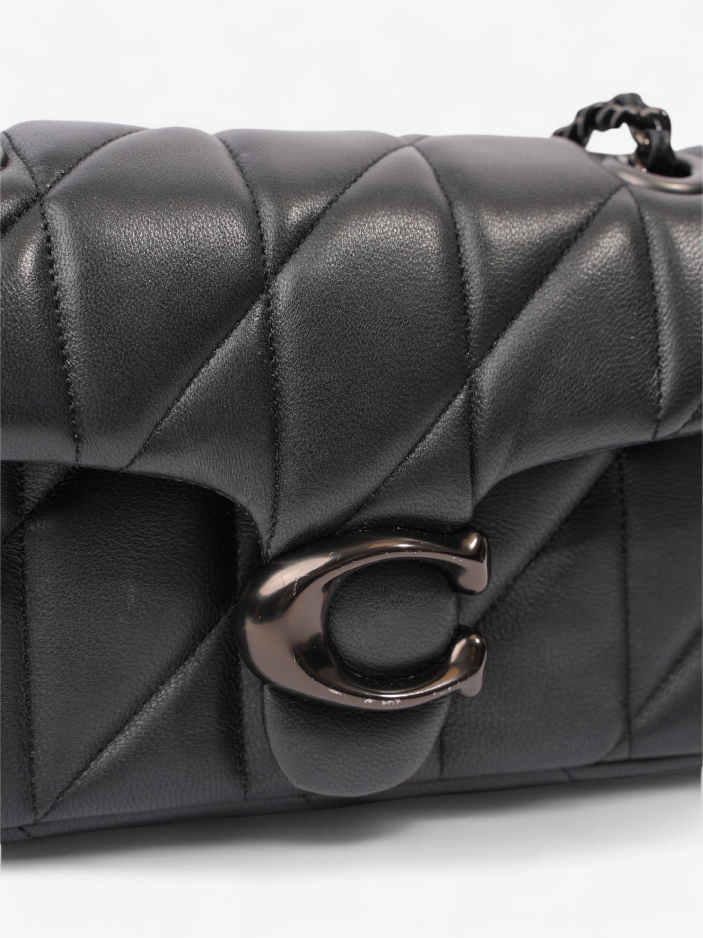 Coach Tabby Shoulder Bag Black Leather 20