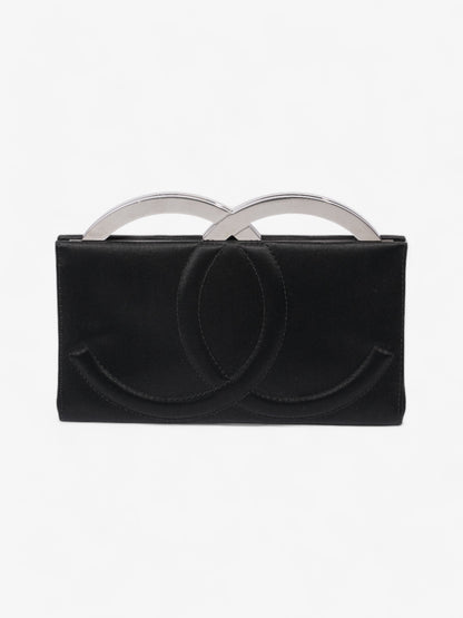 Chanel CC Clutch Black Satin