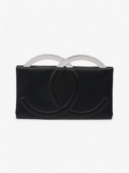 Chanel CC Clutch Black Satin