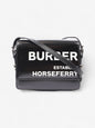 Burberry Horseferry Print Shoulder Bag Black / White Patent Leather