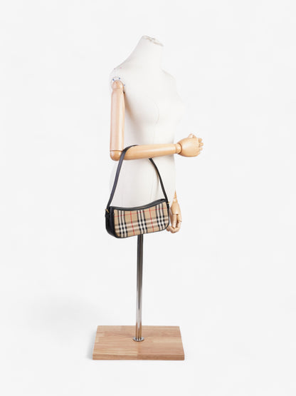 Burberry Shoulder Bag Check Coated Canvas