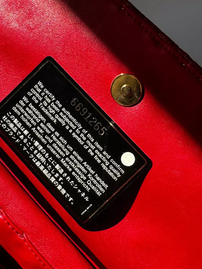 Chanel Vintage 2001 Red Wicker Shoulder Bag