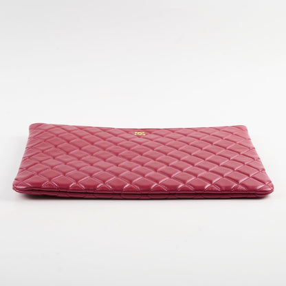 Chanel O-case Clutch Red Lambskin