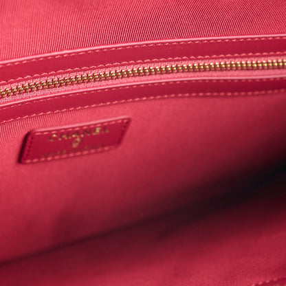 Chanel O-case Clutch Red Lambskin