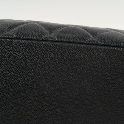 Chanel CC Logo Caviar Black Shoulder Bag - Series 17