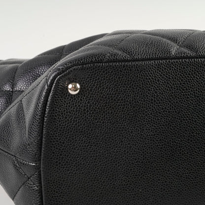 Chanel CC Logo Caviar Black Shoulder Bag - Series 17