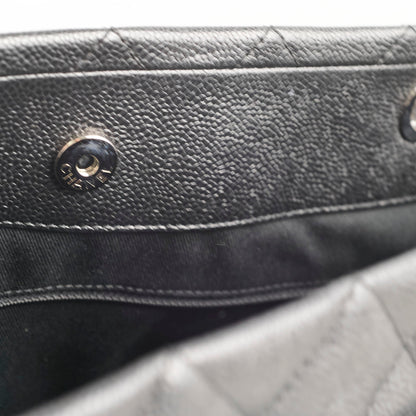 Chanel CC Logo Caviar Black Shoulder Bag - Series 17