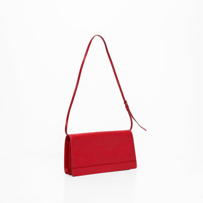 Louis Vuitton Epi Shoulder Bag in Red