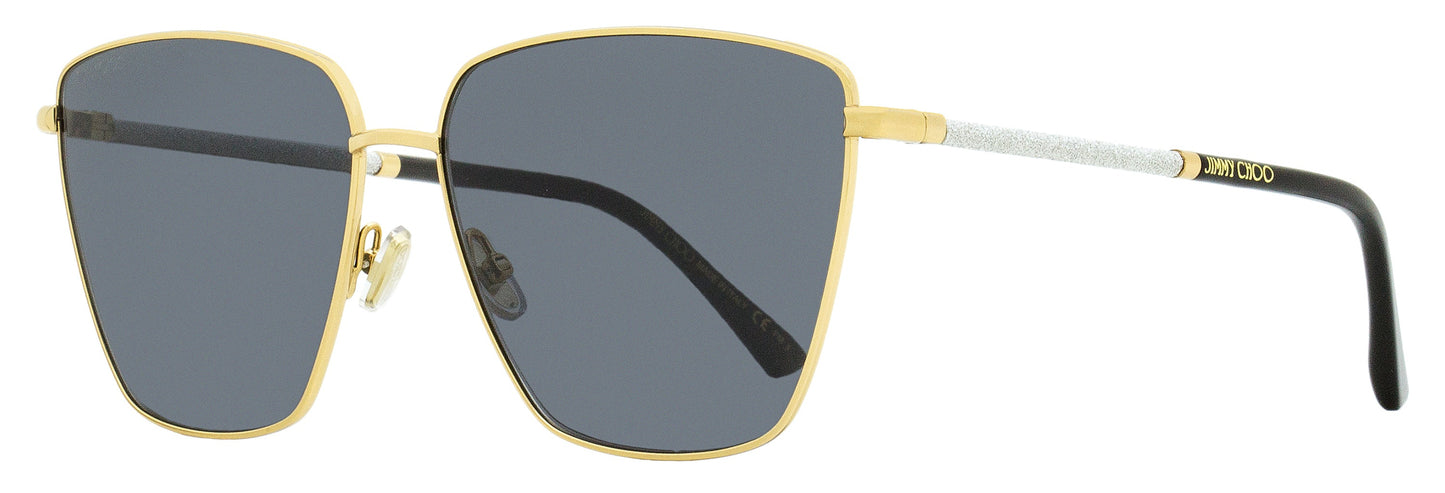 Jimmy Choo Square Lavi Sunglasses 2M2IR Gold/Black 60mm Gold Black
