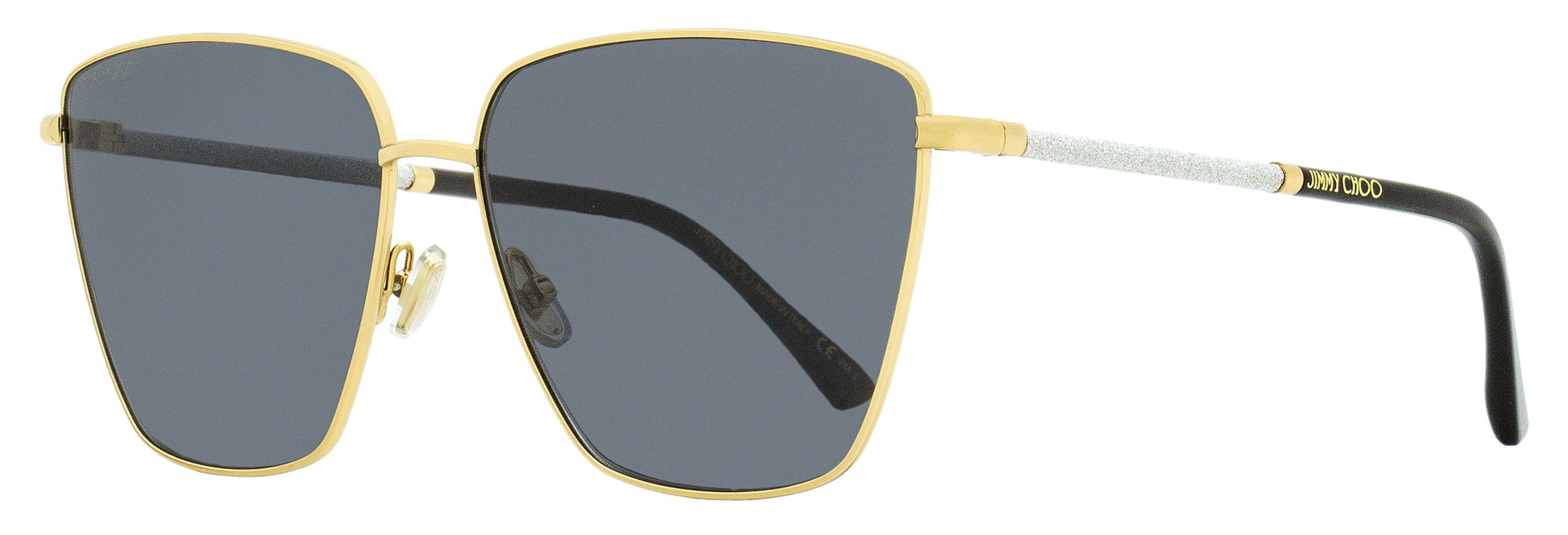 Jimmy Choo Square Lavi Sunglasses 2M2IR Gold/Black 60mm Gold Black