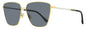 Jimmy Choo Square Lavi Sunglasses 2M2IR Gold/Black 60mm Gold Black