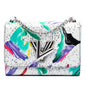Louis Vuitton Leather Splash Print Twist MM
