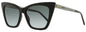 Jimmy Choo Cat Eye Sunglasses Lucine 8079O Black 55mm Black